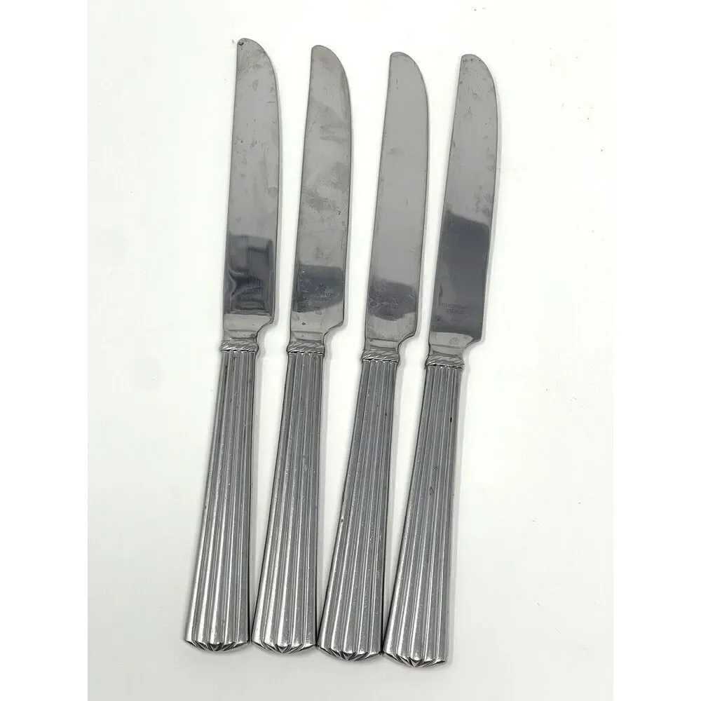 Reed & Barton TRINITY HALL Stainless Glossy Place Dinner Knives 9 5/8” Set Of 4